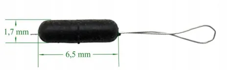 STOPER stopery czarne Cylindryczne Małe rozmiar S - 6 szt