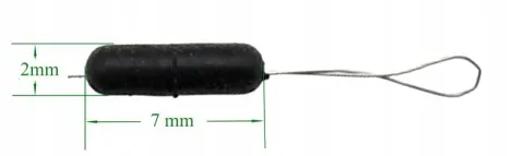 STOPER stopery czarne Cylindryczne Małe rozmiar L - 6 szt