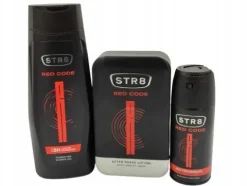 STR8 Red Code Woda po goleniu 100ml Żel 400ml Dezodorant Spray 150ml 3el