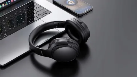 Słuchawki Bezprzewodowe TONSIL R35 Nauszne Bluetooth 5.3 ANC PRO BT Czarne