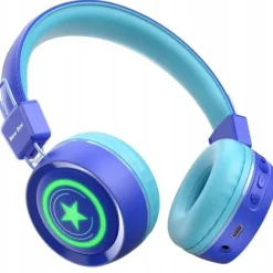 SŁUCHAWKI DLA DZIECI NEW BEE KH22B BEZPRZEWODOWE SKŁADANE LED BLUETOOTH 32h