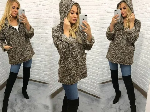 SUPEŁKOWA NARZUTKA SWETER PŁASZCZ BLUZA oversize