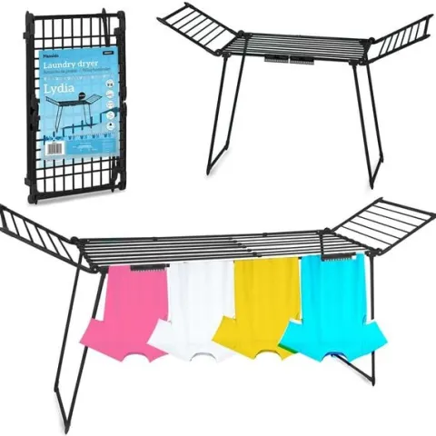 Suszarka na pranie stojąca rozkładana Lydia 27 mb czarna