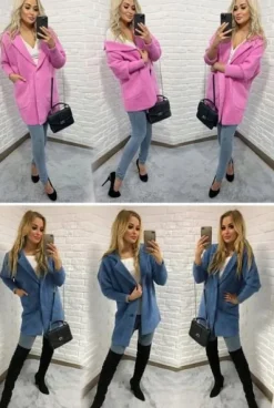 Sweter ALPAKI kurtka WEŁNA MODNE KOLORY oversize