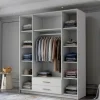 Szafa ADA I 160 cm - pojemna garderoba - ORZECH WARMIA+ZŁOTY