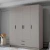 Szafa ADA I 160 cm - pojemna garderoba - KASZMIR+CZARNY