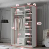 Szafa ADA I 120 cm - pojemna garderoba - CZARNY+CZARNY