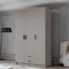 Szafa ADA I 120 cm - pojemna garderoba - KASZMIR+CZARNY