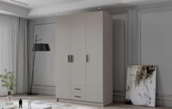 Szafa ADA I 120 cm - pojemna garderoba - KASZMIR+CZARNY