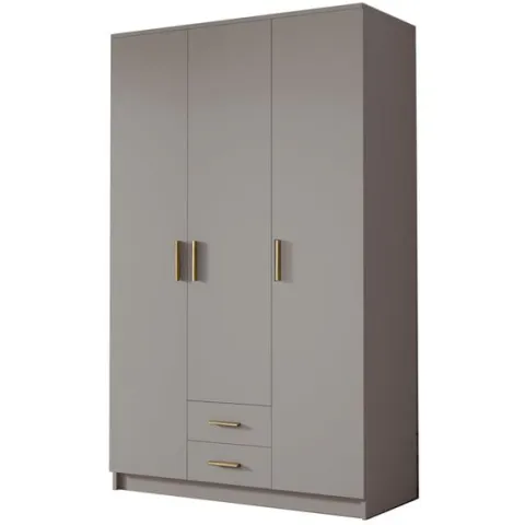 Szafa ADA I 120 cm - pojemna garderoba - KASZMIR+ZŁOTY