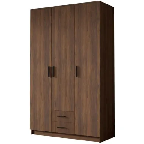 Szafa ADA I 120 cm - pojemna garderoba - ORZECH WARMIA+CZARNY