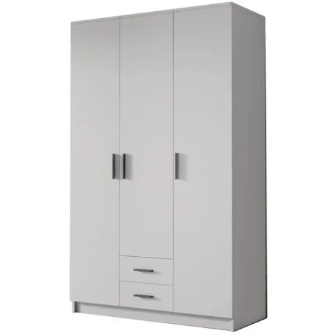 Szafa ADA I 120 cm - pojemna garderoba - BIAŁY+CZARNY