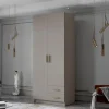 Szafa ADA I 80 cm - pojemna garderoba - KASZMIR+ZŁOTY