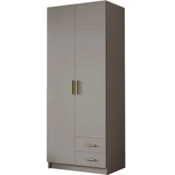 Szafa ADA I 80 cm - pojemna garderoba - KASZMIR+ZŁOTY