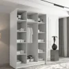 Szafa CALIA I 150 cm-pojemna garderoba-BIAŁY+CZARNY
