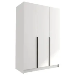 Szafa CALIA I 150 cm-pojemna garderoba-BIAŁY+CZARNY