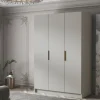 Szafa CALPE I 150 cm-pojemna garderoba-KASZMIR+ZŁOTY