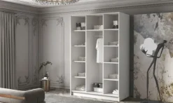 Szafa CALPE I 150 cm-pojemna garderoba-KASZMIR+ZŁOTY