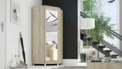 Szafa narożna z lustrem 80/80 wenge, 5 kolorów