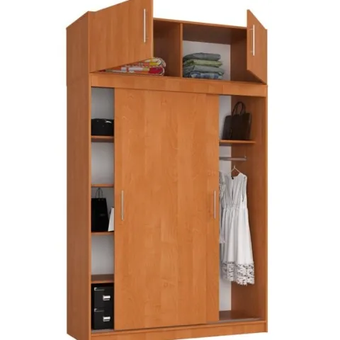 Szafa przesuwna z nadstawką 150 cm 4 drzwi - olcha