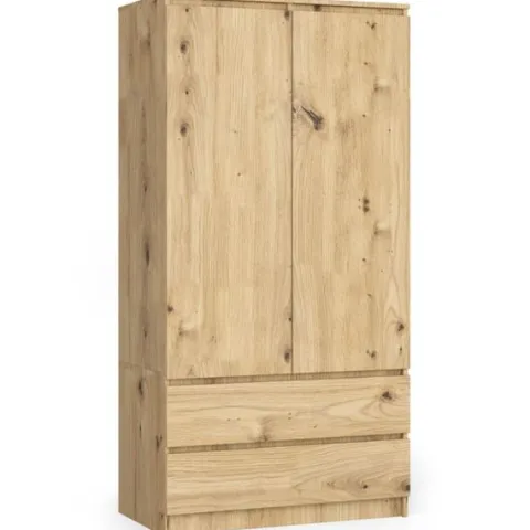 Szafa S 90 cm 2 drzwi 2 szuflady - dąb artisan