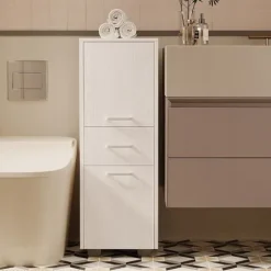 Szafka 2 drzwi funkcjonalna z szufladą nowoczesna loft biała