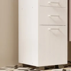 Szafka 2 drzwi funkcjonalna z szufladą nowoczesna loft biała