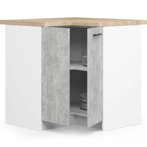 SZAFKA KUCHENNA OLIWIA S 90/90cm + BLAT BIAŁA / BETON