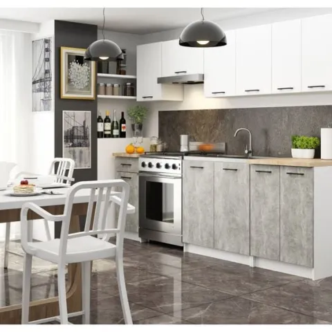 SZAFKA KUCHENNA OLIWIA S 90/90cm + BLAT BIAŁA / BETON