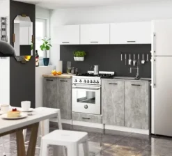 SZAFKA KUCHENNA OLIWIA S 60cm 3S BIAŁA-BETON