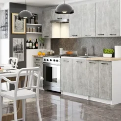 Szafka kuchenna wisząca OLIWIA 80 cm H720 2 drzwi 2 półki - biała beton