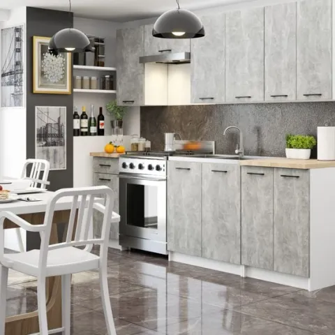 Szafka kuchenna wisząca OLIWIA 80 cm H720 2 drzwi 2 półki - biała beton