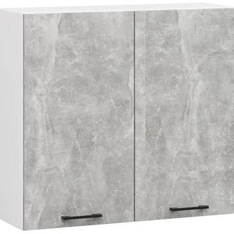 Szafka kuchenna wisząca OLIWIA 80 cm H720 2 drzwi 2 półki - biała beton