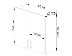 SZAFKA KUCHENNA WISZĄCA W 80cm D2 H720 LIMA