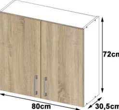 SZAFKA KUCHENNA WISZĄCA W 80cm D2 H720 LIMA