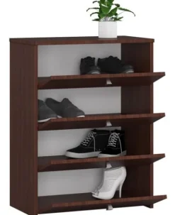 SZAFKA NA BUTY 4 UCHYLNE DRZWICZKI 60 cm WENGE