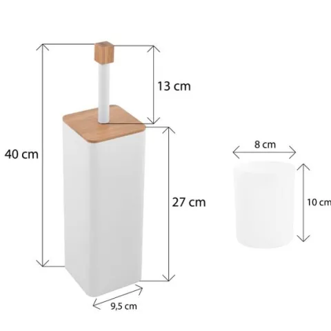 Szczotka do WC tuba wolnostojąca do toalety bambus - Yoka