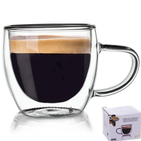 Szklanka Termiczna z Podwójną Ścianką do Kawy Latte Herbaty Espresso
