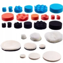 Szlifierka Polerka Pneumatyczna Gąbki Futra Filce 25mm 50mm 75mm KPL 48szt