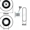 8szt KÓŁKO ROLKI ROLKA DO KABINY PRYSZNICOWEJ 23mm
