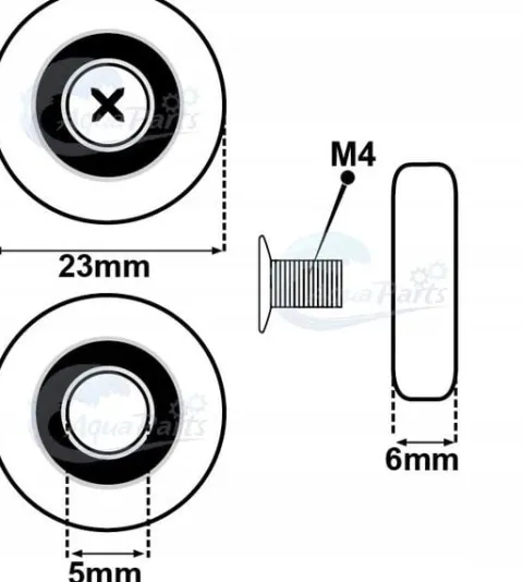 8szt KÓŁKO ROLKI ROLKA DO KABINY PRYSZNICOWEJ 23mm