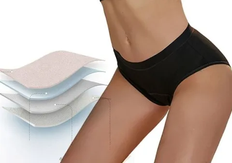 2 szt Majtki Figi Bielizna menstruacyjna Stroje Kąpielowe Menstruacyjne