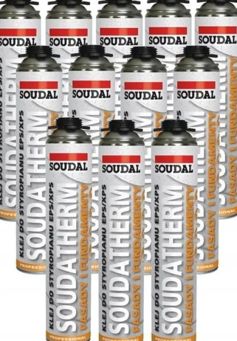 12szt SOUDAL SOUDATHERM klej pianoklej do styropianu XPS EPS