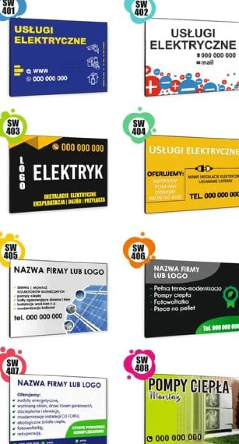 TABLICZKA REKLAMOWA szyld z dibondu nadruk 40x30 cm sprzedaż jajek