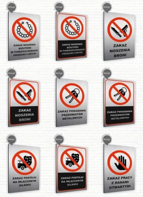 Tabliczka znak informacyjny 40x30 Srebrna ZAKAZ POŁOWU RYB Nierdzewna