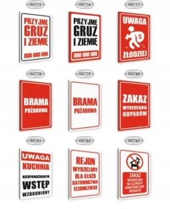 Tabliczka znak informacyjny dibond 40x30 zakaz dokarmiania kotów i gołębi