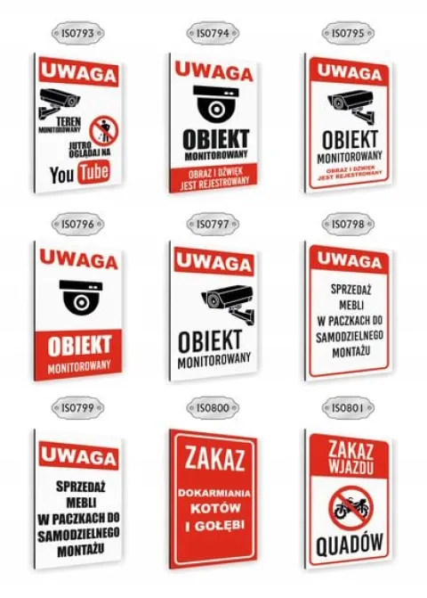 Tabliczka znak informacyjny dibond 40x30 zakaz dokarmiania kotów i gołębi