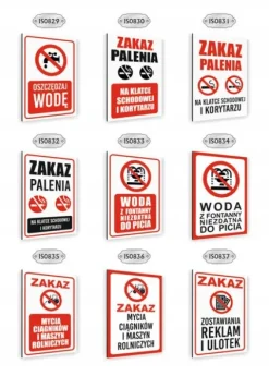 Tabliczka znak informacyjny dibond 40x30 zakaz dokarmiania kotów i gołębi