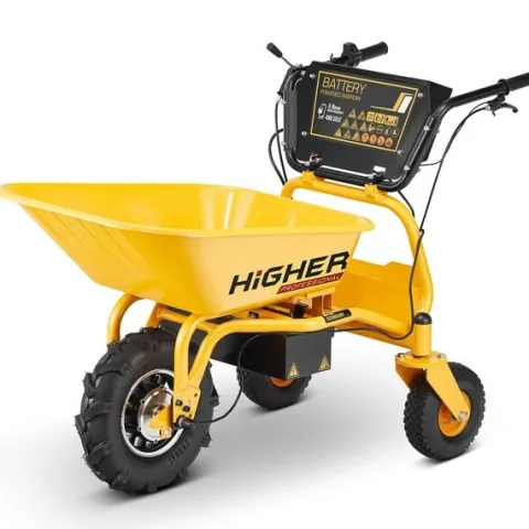 Taczka elektryczna wozidło akumulatorowe HIGHER 500W 150kg 120L 09515