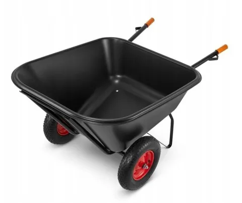 Taczka ogrodowa dwukołowa koleba wózek paszowy JAPONKA 350L PLASTIKOWY